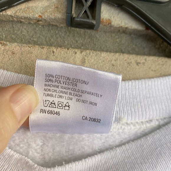 Vintage Sunrise Sportswear Blue Eye Wolf Sweatshirt White Size Large All Over - Picture 7 of 9